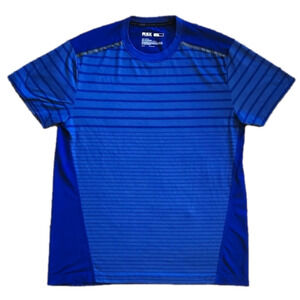 3/$20 MSX by Michael Strahan Blue Striped Workout Shirt